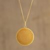 Peruvian Gold-Plated Filigree Pendant Necklace